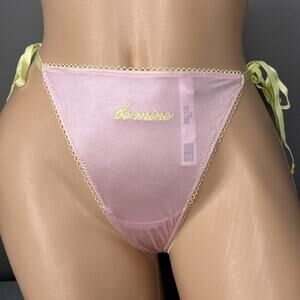 Tease Victoria’s Secret V-string Thong Panty Second Skin Satin One Size New